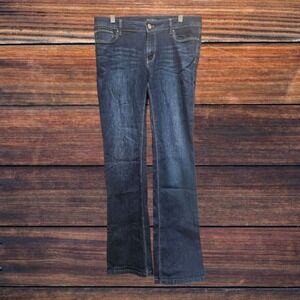 Women's White House Black Market Bootleg Jeans Sze 4R Dark Blue‎ C26